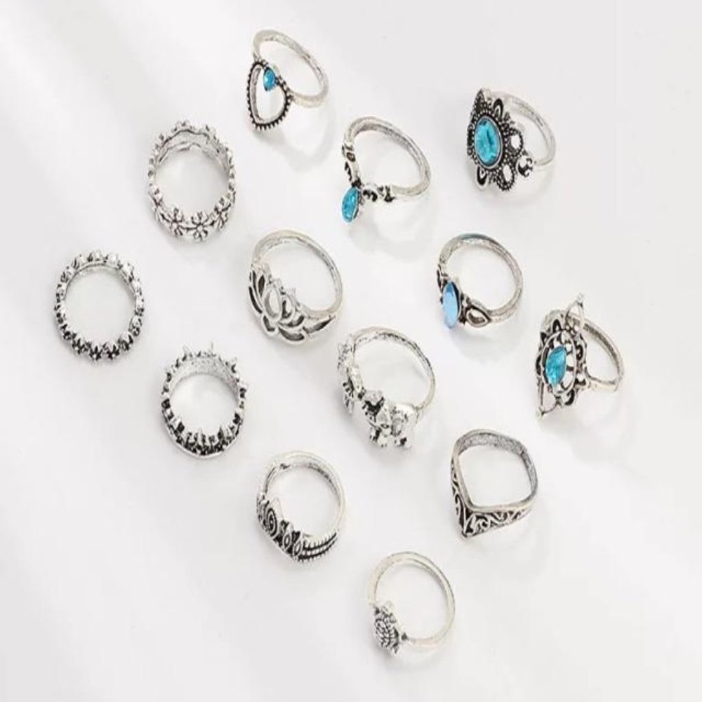 Winter Sale❄️ Silver Fashion Diamond Ring Set - Picture 2 of 4